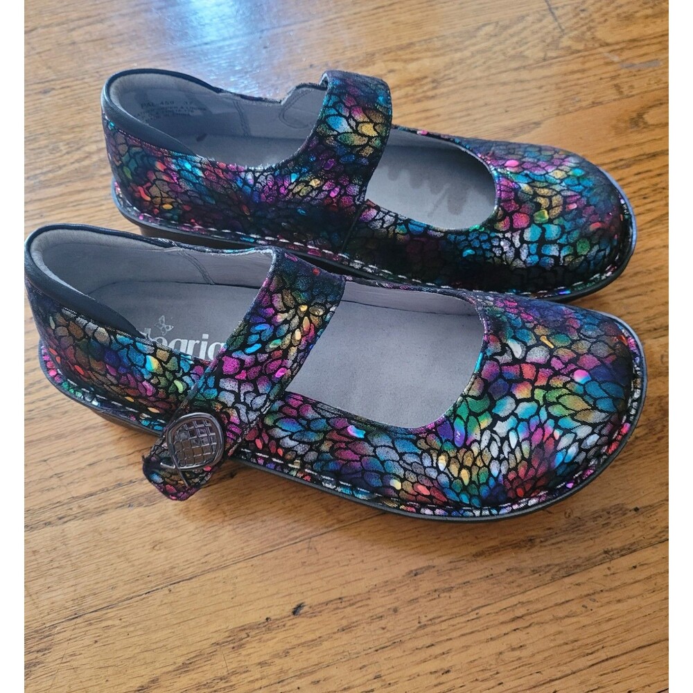 Alegria Paloma Minow Rainbow Leather Mary Jane Size 37/6-6.5